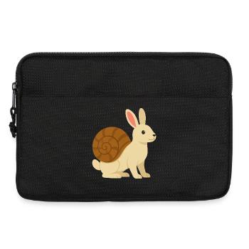 Lapin Escargot tout mignon - Sacoche pour ordinateur portable 13 pouces - noir - Devant