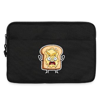 Toast mit Butter die schmilzt - Laptoptasche 13" - Schwarz - Vorne