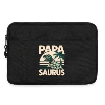 Papa Saurus Rex dinosaure Cadeau de fête des pères - Sacoche pour ordinateur portable 13 pouces - noir - Devant
