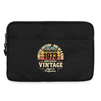 fête d anniversaire décembre 1973 - december 1973 - Sacoche pour ordinateur portable 13 pouces - noir - Devant
