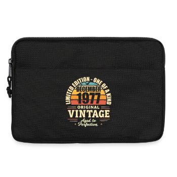 fête d anniversaire décembre 1977 - december 1977 - Sacoche pour ordinateur portable 13 pouces - noir - Devant