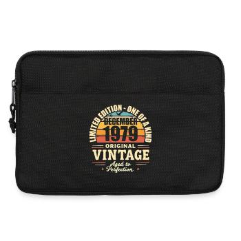 fête d anniversaire décembre 1979 - december 1979 - Sacoche pour ordinateur portable 13 pouces - noir - Devant