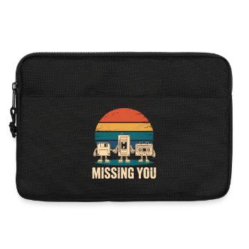 Kassette VHS Floppy Disc Diskette Retro - Laptoptasche 13" - Schwarz - Vorne