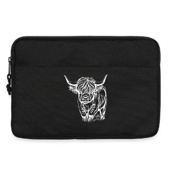 Schottisches Hochlandrind Geschenk - Laptoptasche 13" - Schwarz - Vorne