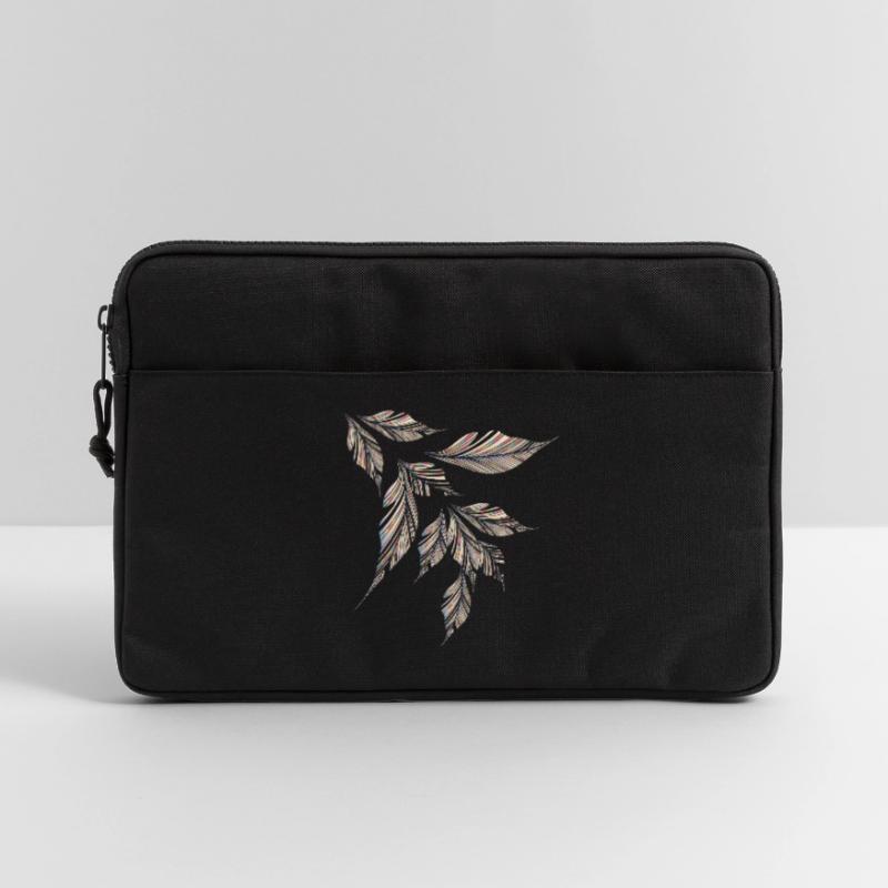 Delicately shimmering, feather-light leaf pattern Laptop bag 13"