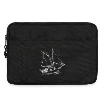 Minimalist Sailboat Sailing Sea Sailor - Laptop bag 13" - black - Front