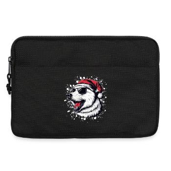 Polar Bear Christmas Funny - Laptop bag 13" - black - Front