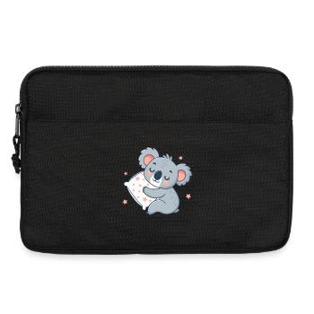 Kuscheliges Koala-Pastellstern-Kissen - Laptoptasche 13" - Schwarz - Vorne