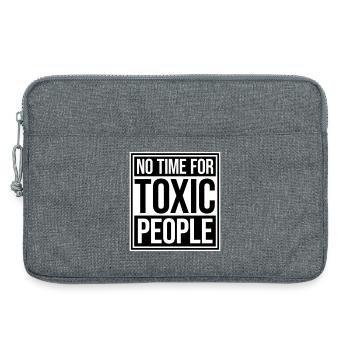Pas de temps Personnes toxiques Limites Soins personnels Dire - Sacoche pour ordinateur portable 13 pouces - gris chiné - Devant