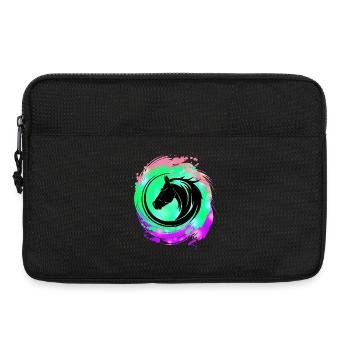 Horse Head Neon Circuit - Laptop bag 13" - black - Front
