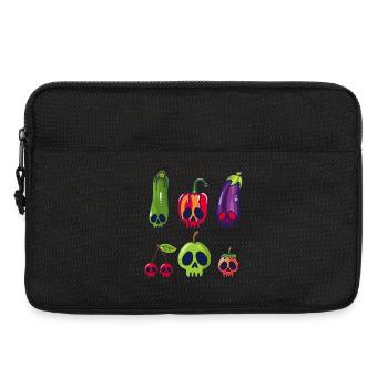 Fruit and vegetable skulls - Laptop bag 13" - black - Front