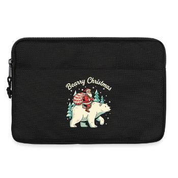 Bärenweihnachten-Weihnachts-Weihnachtsmann - Laptoptasche 13" - Schwarz - Vorne
