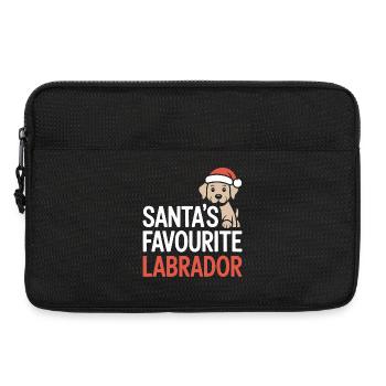 Weihnachtsmanns liebstes Labrador-Weihnachtsdesign - Laptoptasche 13" - Schwarz - Vorne