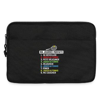 Ma journe parfaite Jouer au Tennis  - Sacoche pour ordinateur portable 13 pouces - noir - Devant