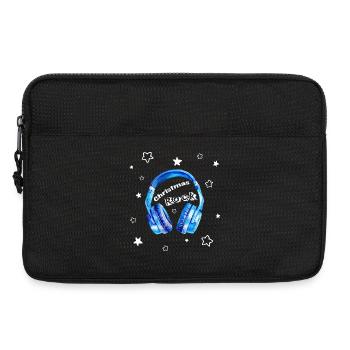 Kopfhörer Weihnachten Musik Christmas Rock - Laptoptasche 13" - Schwarz - Vorne