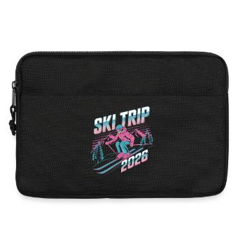 Voyage Ski 2026 Néon Rétro - Sacoche pour ordinateur portable 13 pouces - noir - Devant