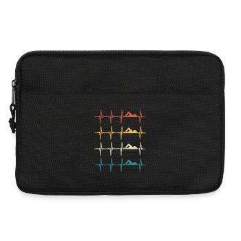 Schwimmer-Herzschlag-Schwimmen - Laptoptasche 13" - Schwarz - Vorne