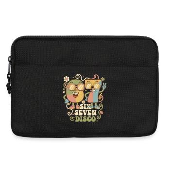 Retro Party 6-7 Discokugel Geschenk Lustig Süß - Laptoptasche 13" - Schwarz - Vorne