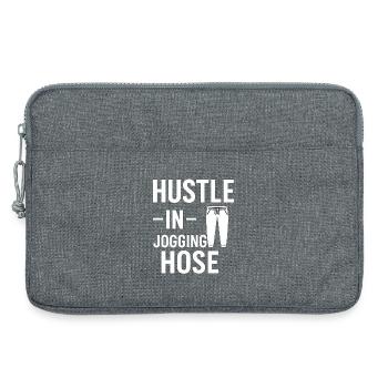 Hustle in sweatpants - Laptop bag 13" - heather grey - Front