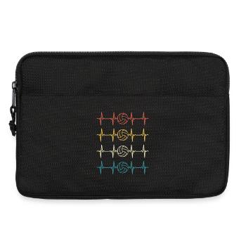 Volleyball Heartbeat Retro Volleyball  - Laptop bag 13" - black - Front