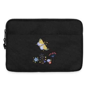 Mosaïque de Fleurs de Papillon - Sacoche pour ordinateur portable 13 pouces - noir - Devant
