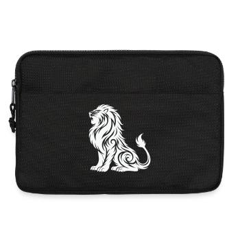 Tribal Löwe Silhouette - Laptoptasche 13" - Schwarz - Vorne