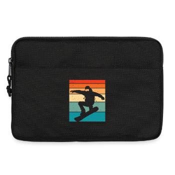 Snowboard retro Snowboarden - Laptoptasche 13" - Schwarz - Vorne