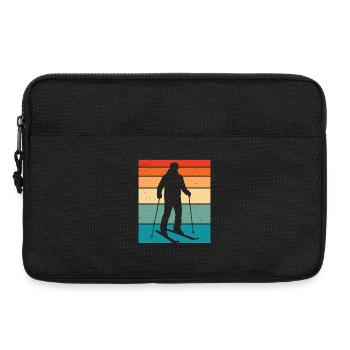 Skiing Skiers skieurs - Sacoche pour ordinateur portable 13 pouces - noir - Devant