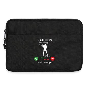 Biathlon ruft und ich muss gehen - Laptoptasche 13" - Schwarz - Vorne