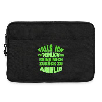 Cadeau pour Amélie - Sacoche pour ordinateur portable 13 pouces - noir - Devant