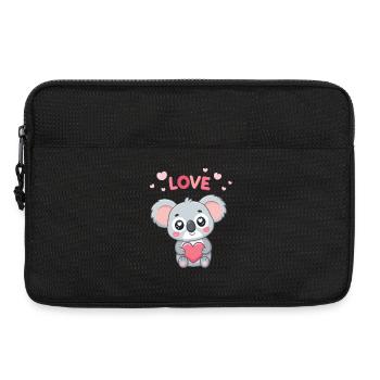 Koala Coeur Doux Amour Pastel - Sacoche pour ordinateur portable 13 pouces - noir - Devant