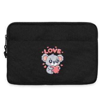 Koala Heart Love Soft Drawing - Laptop bag 13" - black - Front