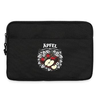 Apfelstillleben Schwarzweiß Vintage - Laptoptasche 13" - Schwarz - Vorne