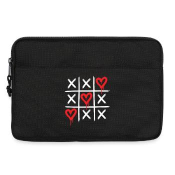 Graffiti Hearts – Dripping Love Street Art - Laptop bag 13" - black - Front