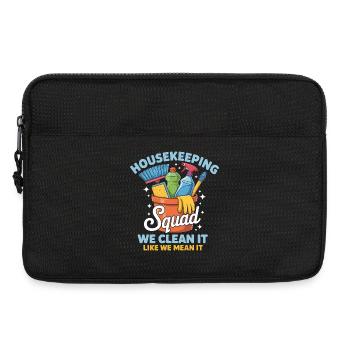 Conception de nettoyage amusante - Sacoche pour ordinateur portable 13 pouces - noir - Devant