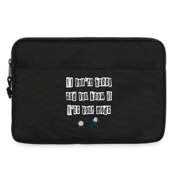 If you're happy and you know it's your meds - Laptop bag 13" - black - Front