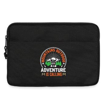 Montagnes - L’aventure appelle - Sacoche pour ordinateur portable 13 pouces - noir - Devant