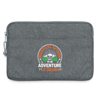 Montagnes - L’aventure appelle - Sacoche pour ordinateur portable 13 pouces - gris chiné - Devant