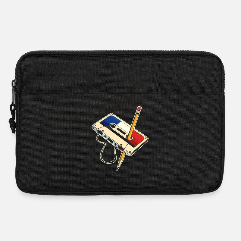 Retro Pop Bleistiftkassette - Laptoptasche 13" - Schwarz