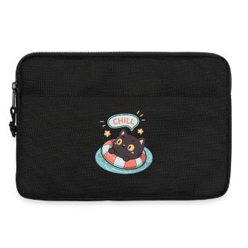 Zen-Katze auf Pastellboje - Laptoptasche 13" - Schwarz - Vorne