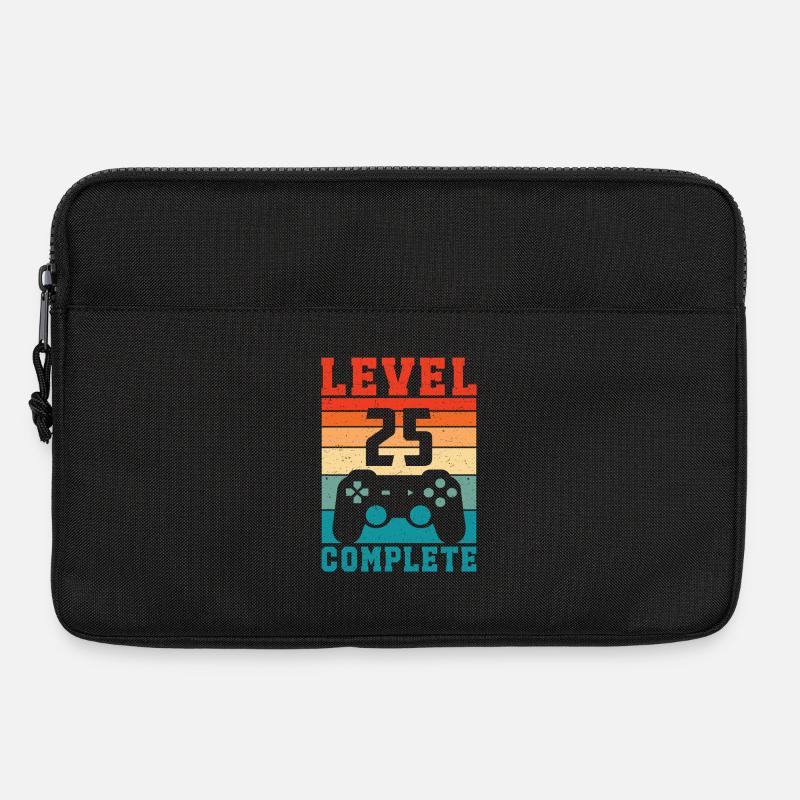 25. Geburtstag Level 25 Complete 25 Jahre Gamer - Laptoptasche 13" - Schwarz