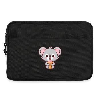 Gourmet-Koala mit Pastelleis - Laptoptasche 13" - Schwarz - Vorne