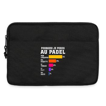 Pourquoi Je Perds Au Padel Cadeau padeliste  - Sacoche pour ordinateur portable 13 pouces - noir - Devant