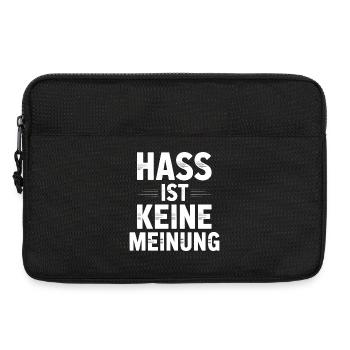Hass ist keine Meinung - Antifa Tee - Laptoptasche 13" - Schwarz - Vorne