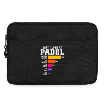 Padel Why I Lose at Padel  - Laptop bag 13" - black - Front