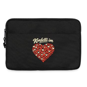 Confettis dans le cœur Fête de Carnaval Mesdames - Sacoche pour ordinateur portable 13 pouces - noir - Devant
