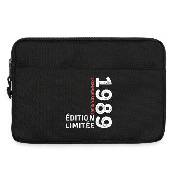 1989 vintage typographic style - Laptop bag 13" - black - Front