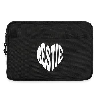 Bestie Best Friend Heart – Anpassbare Farbe - Laptoptasche 13" - Schwarz - Vorne