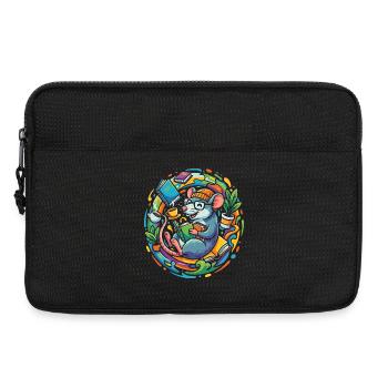 Leseratte im Bücherkreis Lesefluss Bücherwurm - Laptoptasche 13" - Schwarz - Vorne