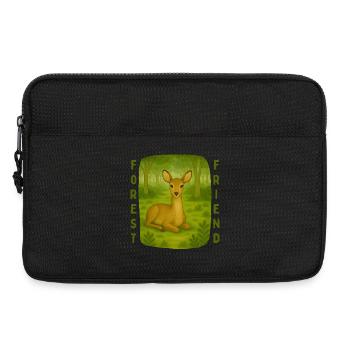 Rehe im Wald - Laptoptasche 13" - Schwarz - Vorne